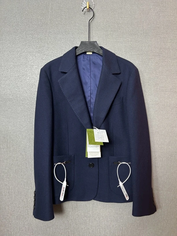 99新 GUCCI/古驰 古驰gucci藏青色西服外套99新