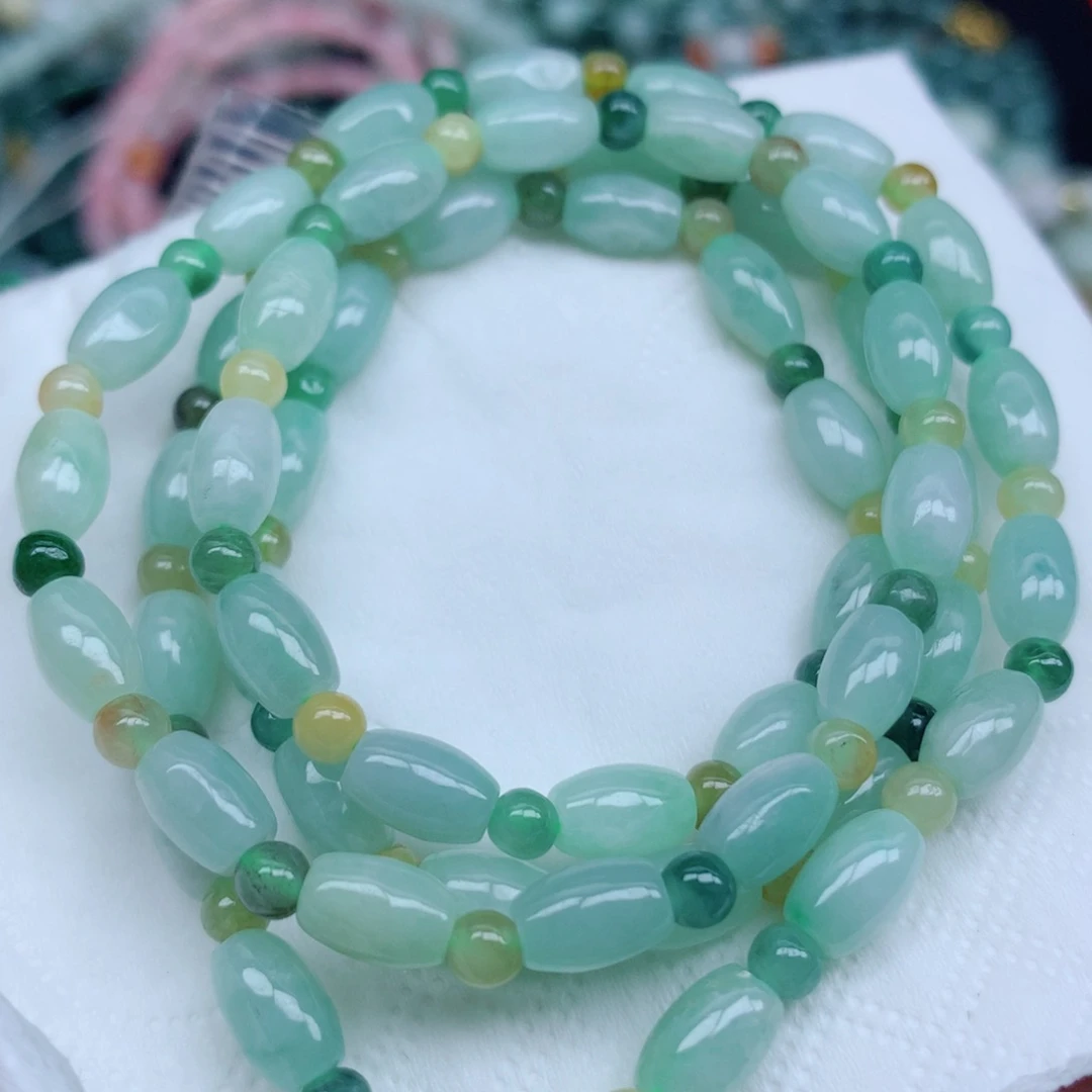 翡翠未镶嵌项链珠珠