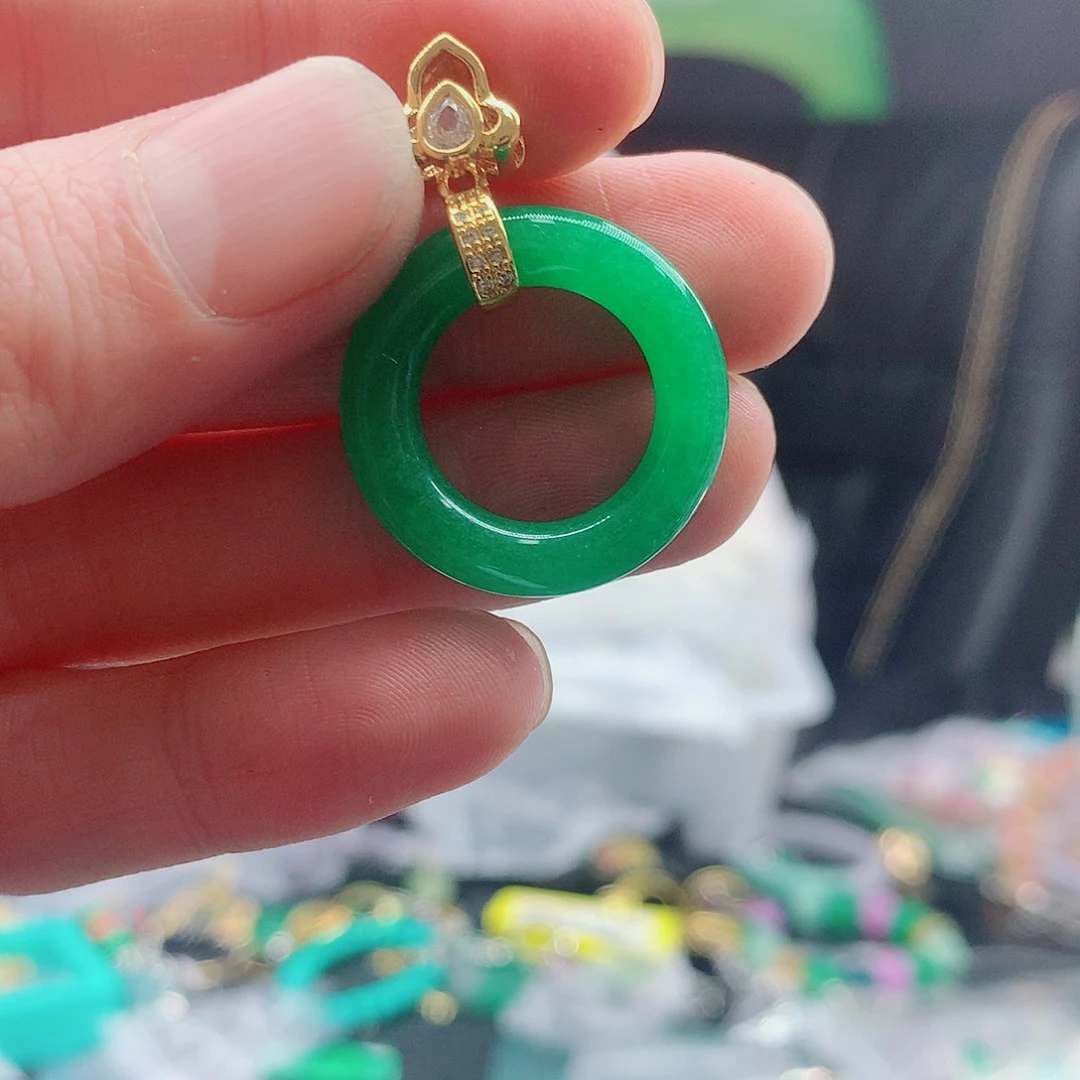 翡翠银S925镶嵌颈饰