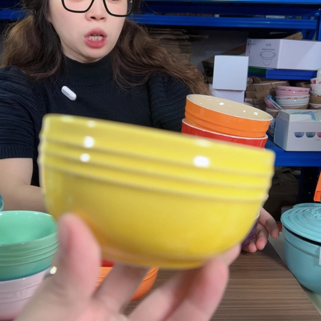 餐具轻虹黄色米饭碗