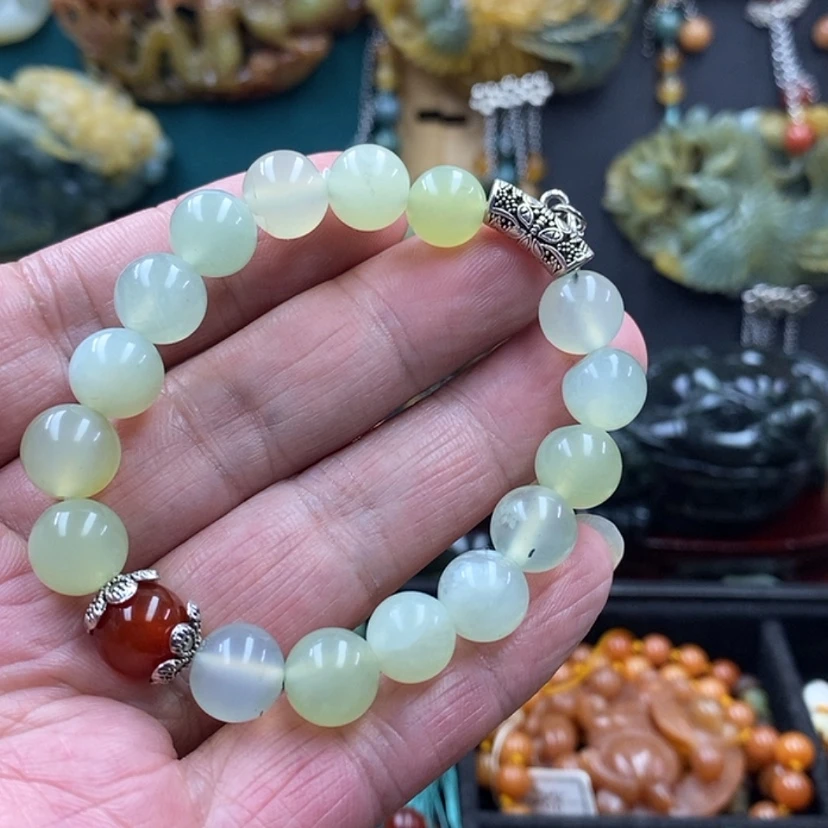 【闪购商品】蛇纹石玉未镶嵌手链随机发货