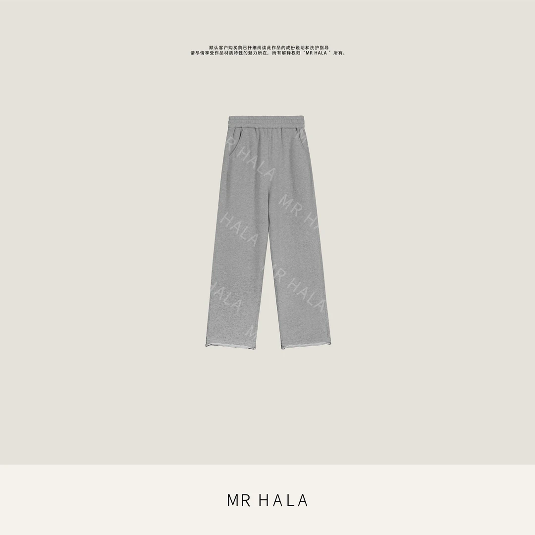 MRHALA 阳和多彩廓形精织新疆棉松紧口袋休闲卫裤女LK55182
