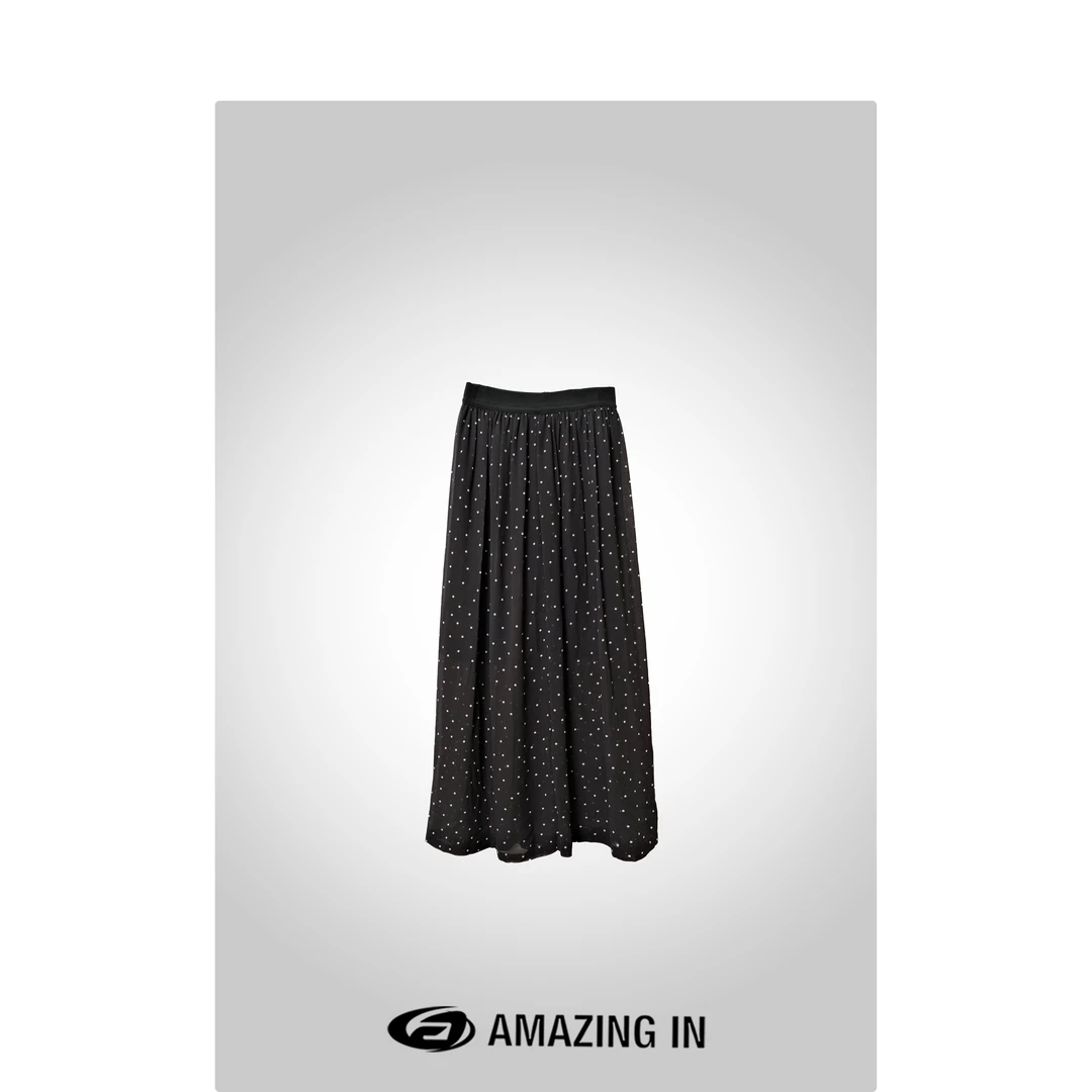 AMAZING IN “星星点点”波点松紧腰显瘦半身裙A240605-MZ-90305