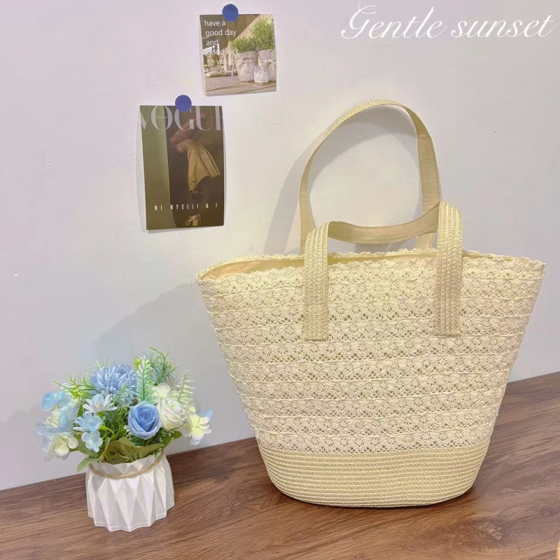 新款草编包包包女沙滩包编织大容量单肩包包包女夏季女士托特包