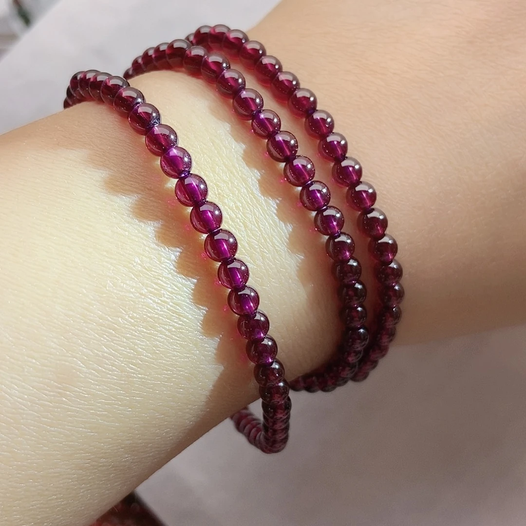 手链未镶嵌石榴石（紫牙乌）4.3紫牙乌