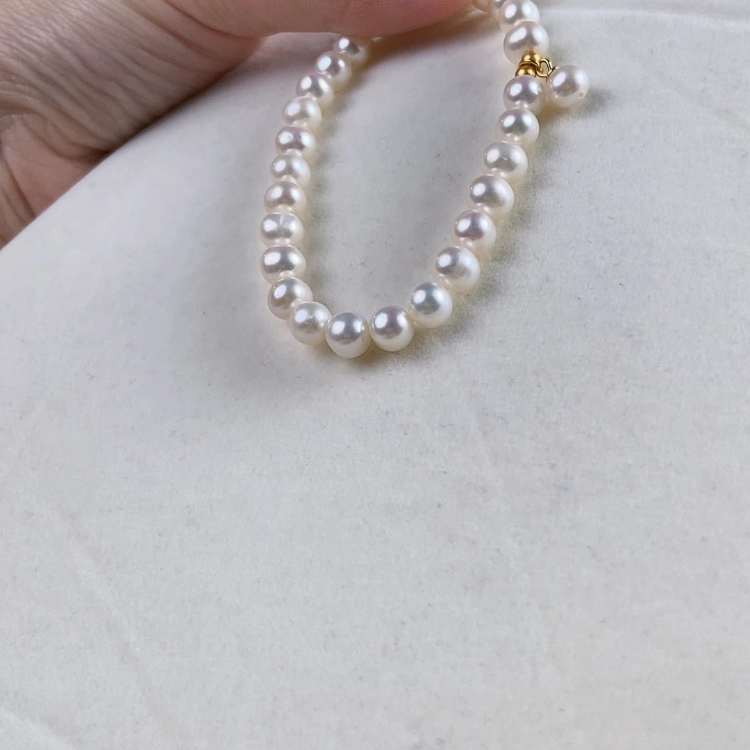 淡水珍珠手绳银S925镶嵌