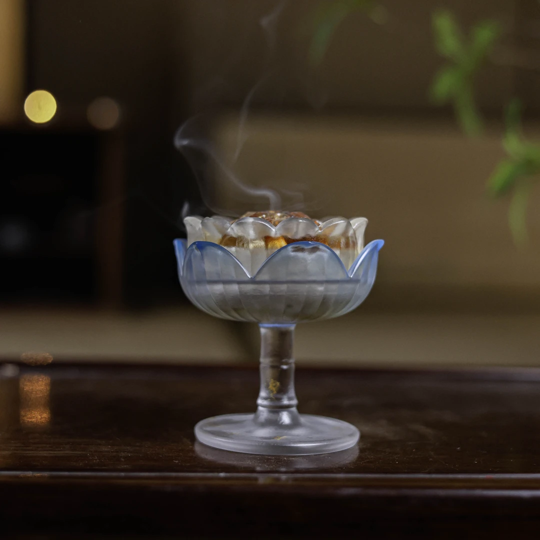 【小田甄陶】蓝色渐变-心缘堂-宝莲灯（心缘0072）