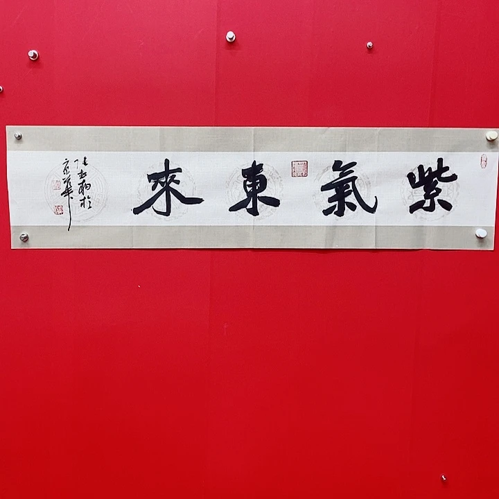 书法张松柏紫气东来