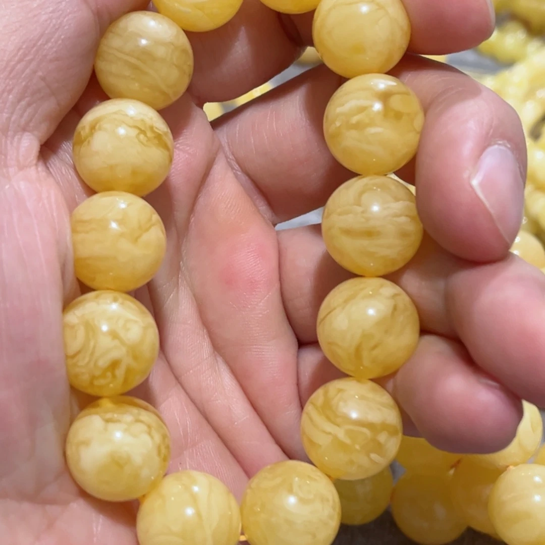 蜜蜡手串未镶嵌琥珀蜜蜡手串15mm+