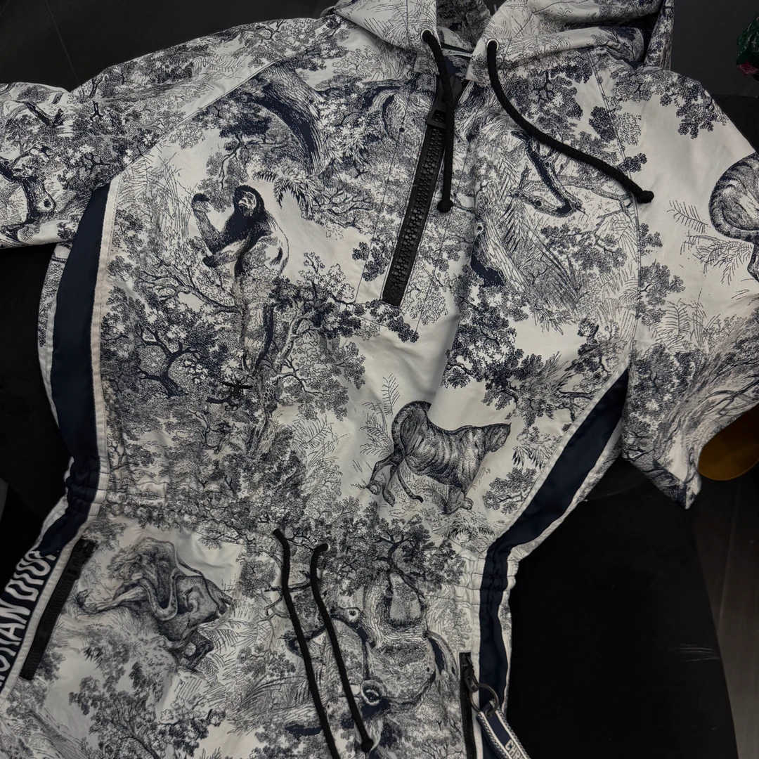 99新 DIOR/迪奥 动物园丛林系列连衣裙 38码