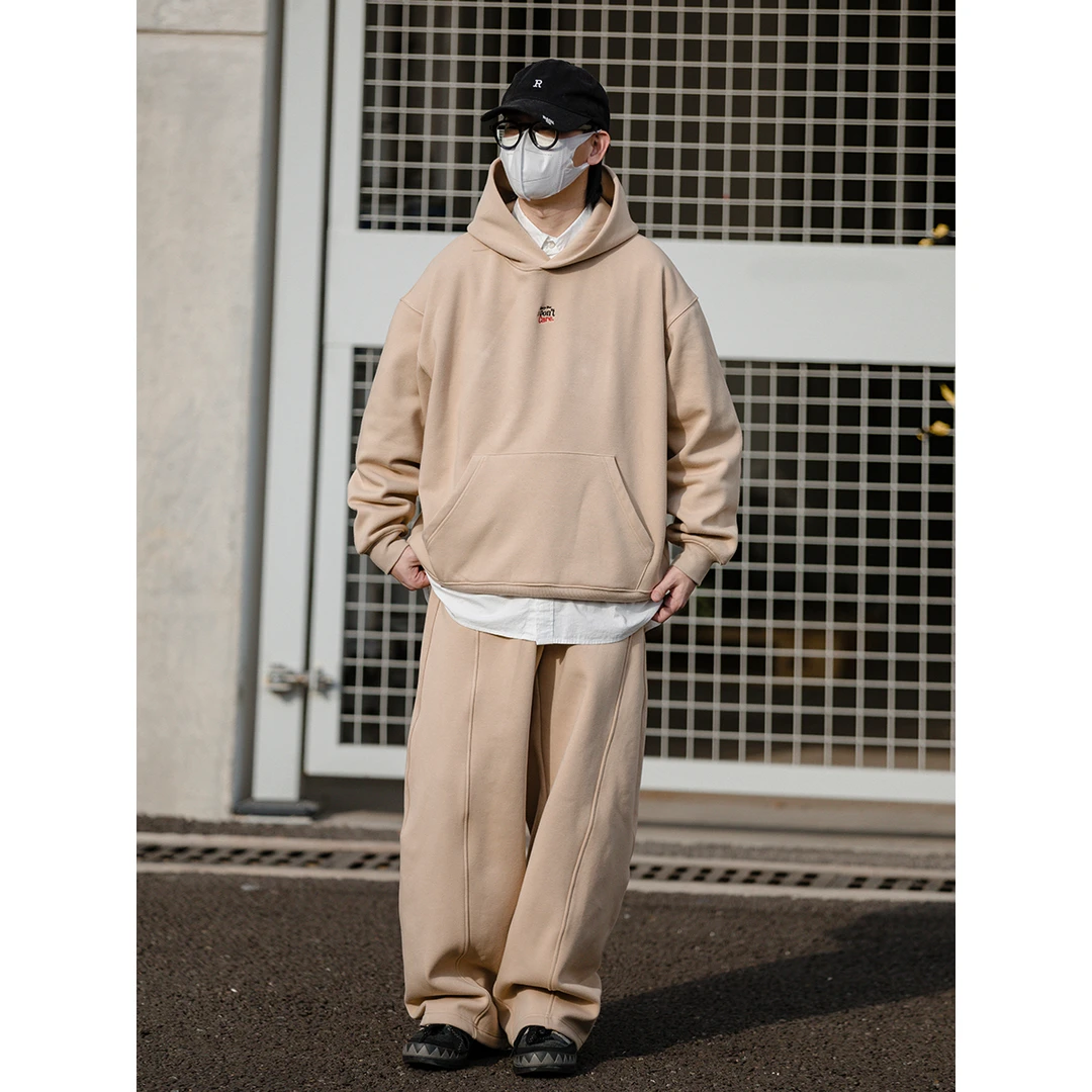 冬季新款卫衣套头连帽绣花字母百搭慵懒秋冬加绒LF24365+LF24370