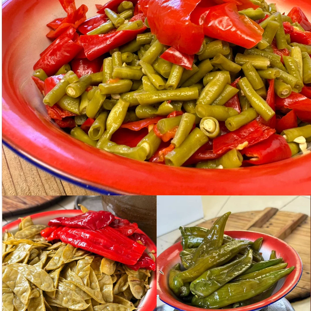 【豆角+扁豆+辣椒】农家手工腌制酸菜腌菜咸菜开胃下饭菜