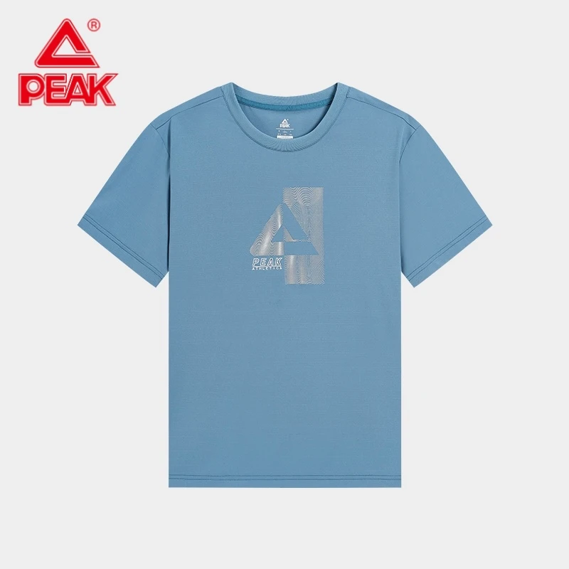 匹克短袖t恤夏季新款圆领半袖男士高级修身衣服上衣简约百搭短袖T