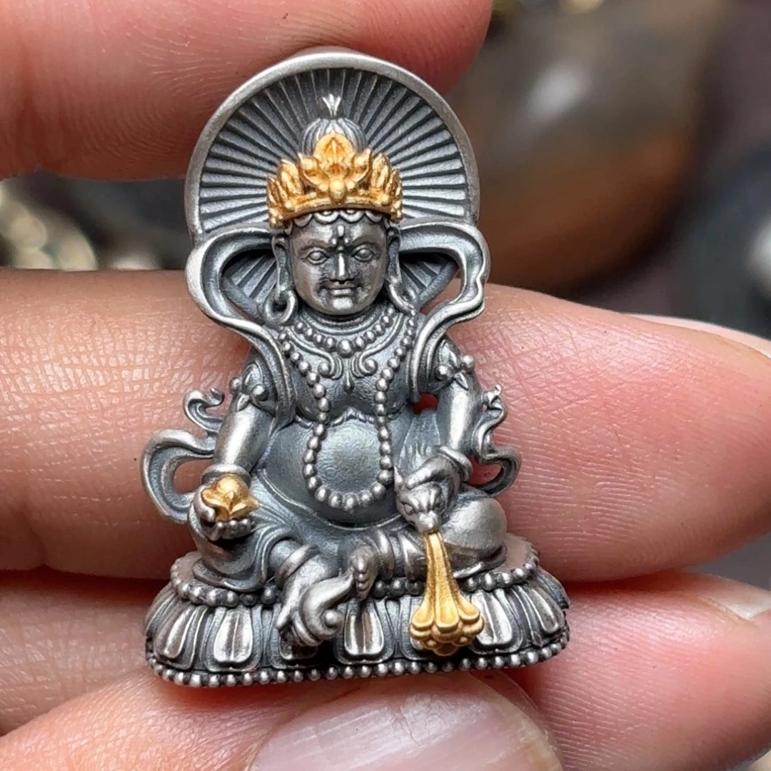 铜星月菩提吊坠项链