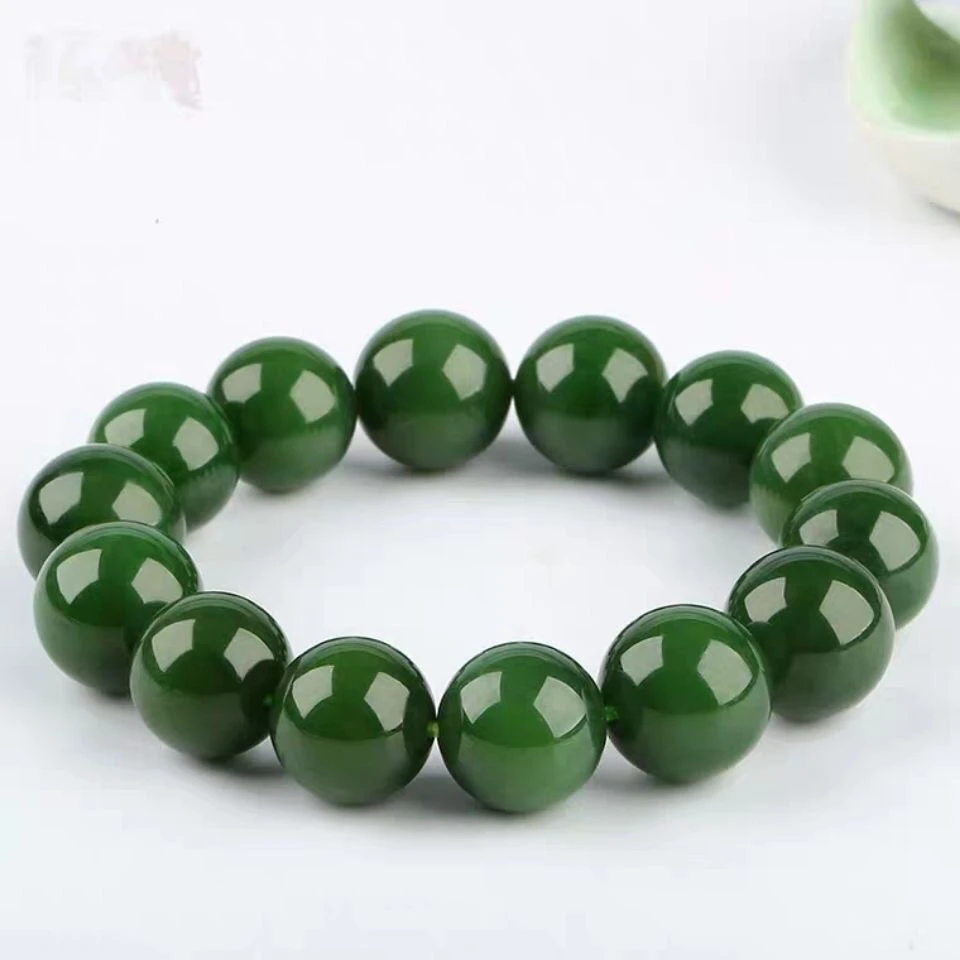 碧玉圆珠男女士转运珠路路通玉石手串