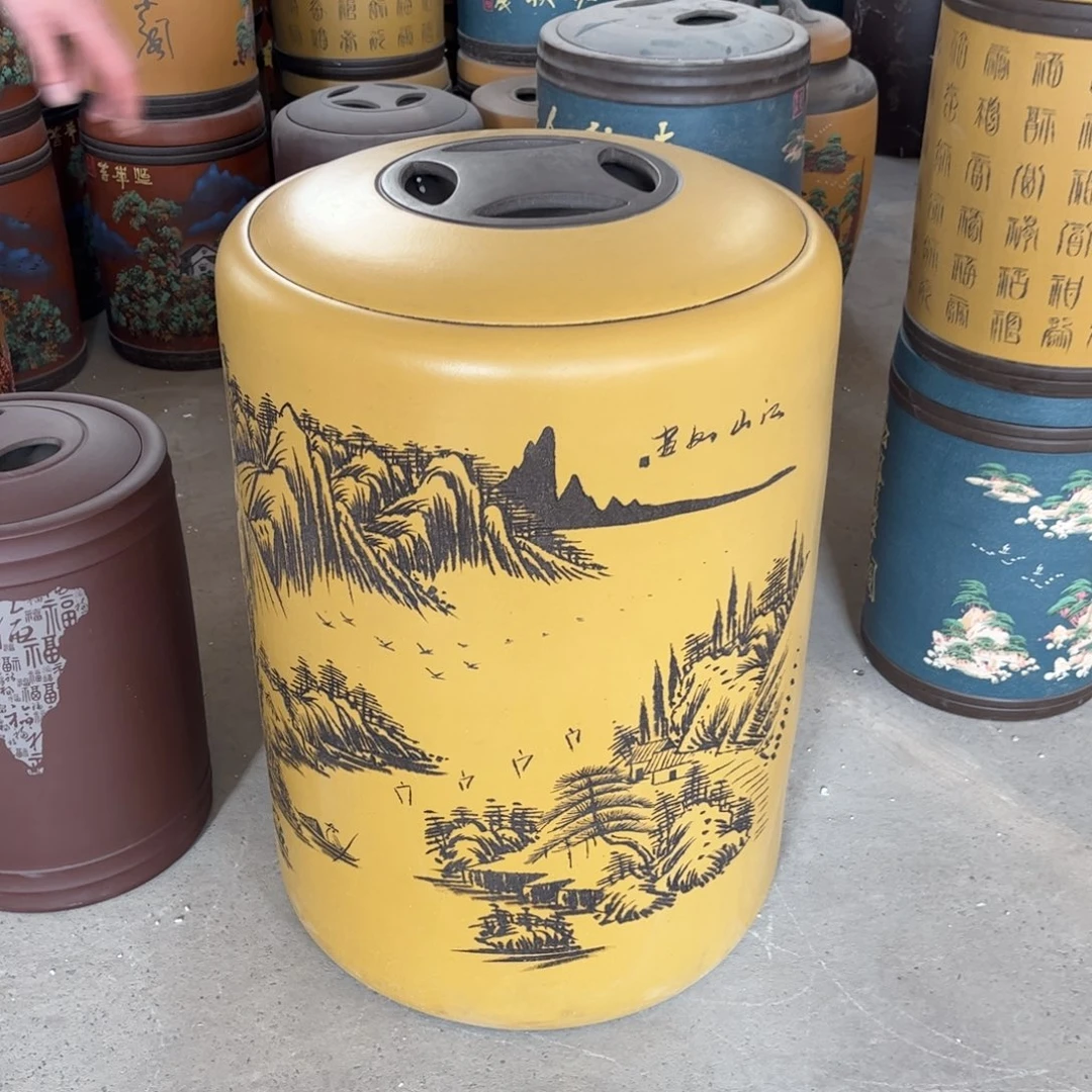 茶叶罐紫砂120 饼茶叶罐