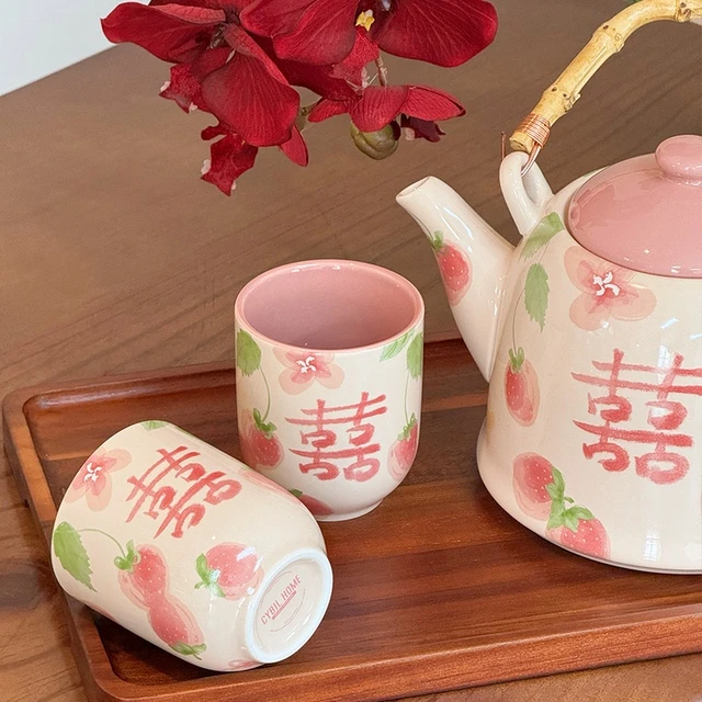 新人高档客厅实用茶壶套装陶瓷送礼物杯子茶具乔迁家用新居新婚