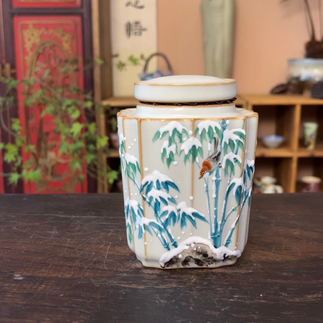 柴烧手工手绘陶瓷