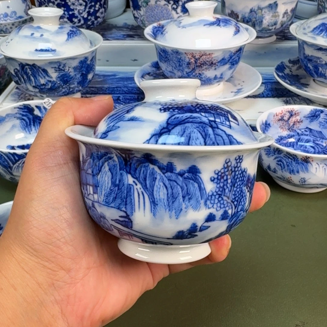 景德镇纯手绘茶具圆圆206