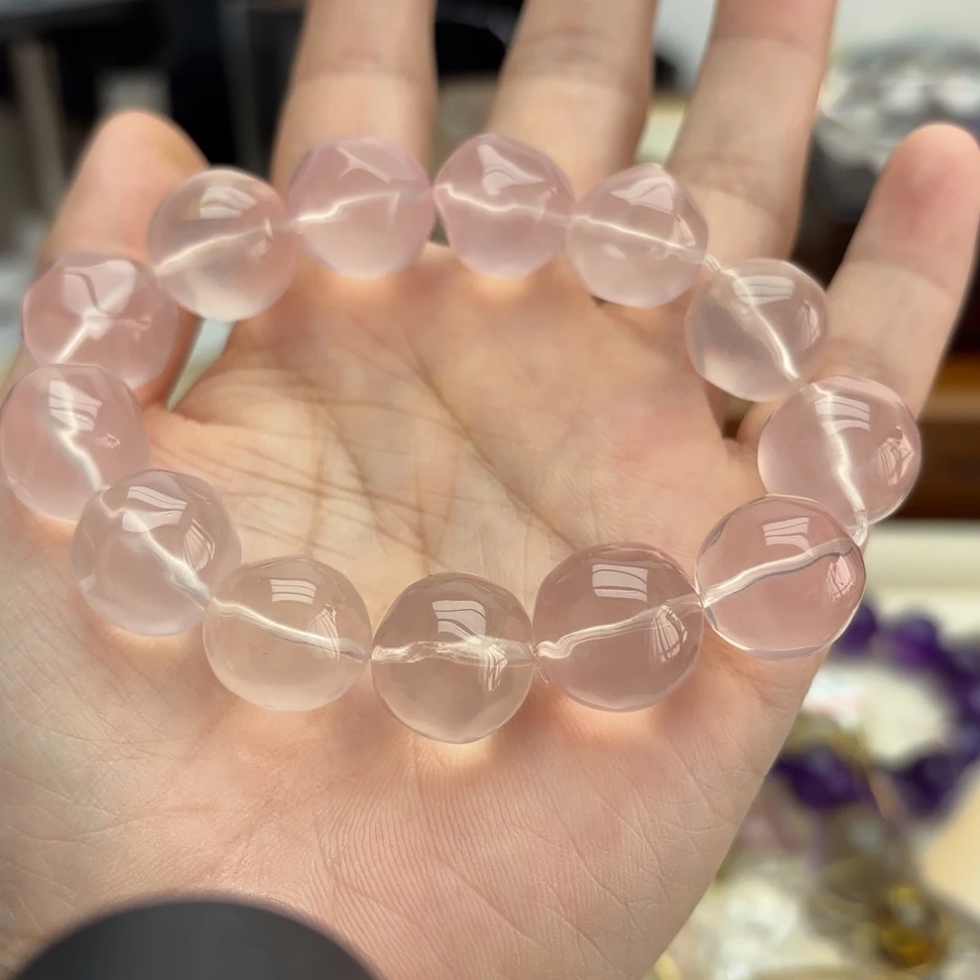 未镶嵌手链水晶粉水晶