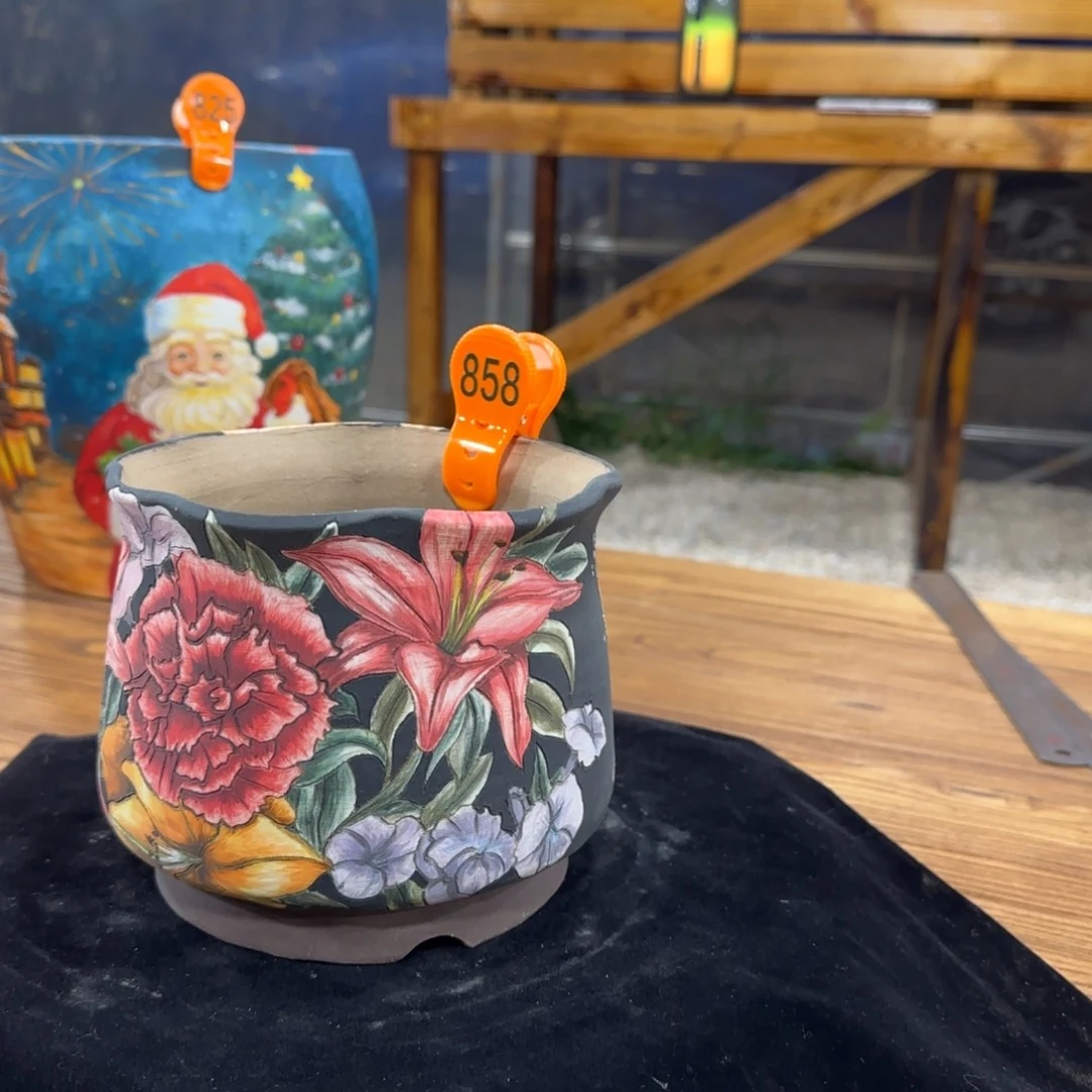 少***₈陶858我姐专拍手绘陶瓷花盆