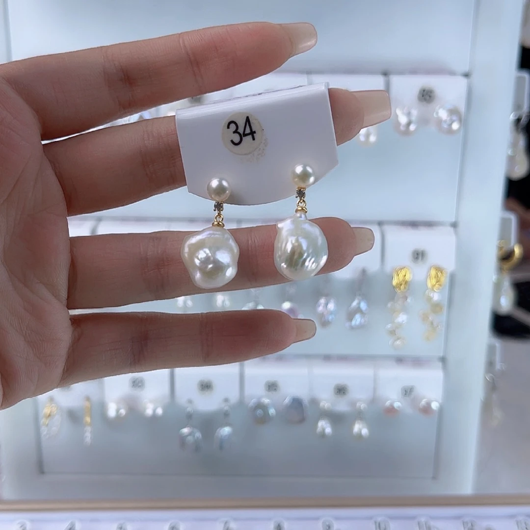 未镶嵌淡水珍珠耳饰