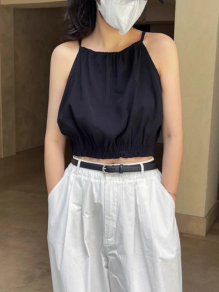 韩系薄款凉感无袖上衣女2025新款百搭透气夏季吊带背心外搭高级感