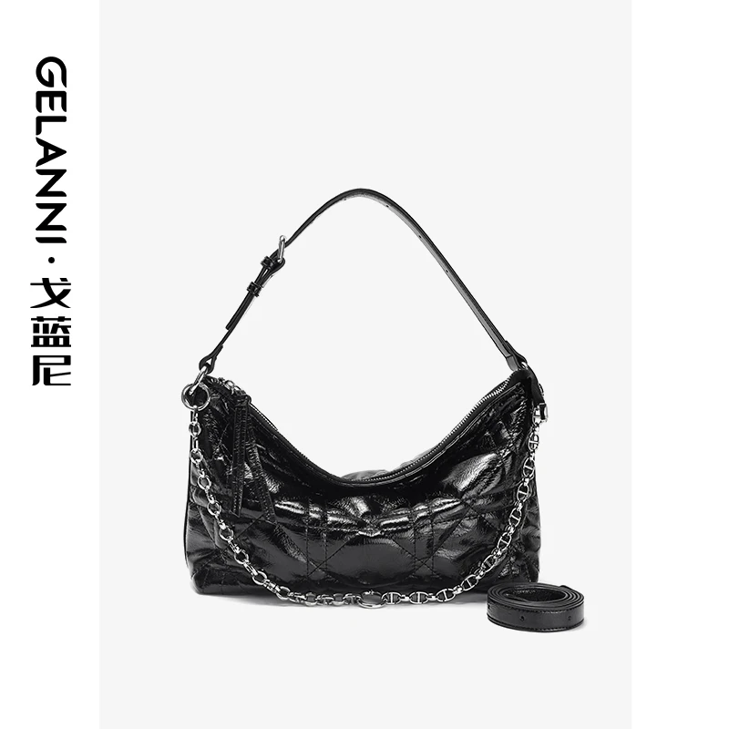 【不退差价】GELANNI限定潮酷星夜单肩包轻奢黑色小众时尚斜挎包