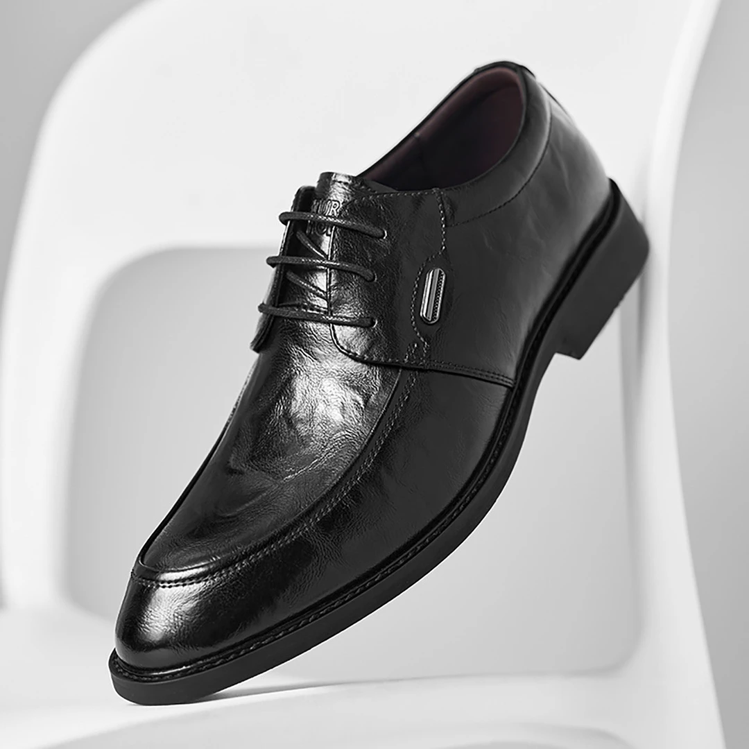 390号英伦风男士商务正装通勤职场办公皮鞋德比鞋婚鞋商务鞋