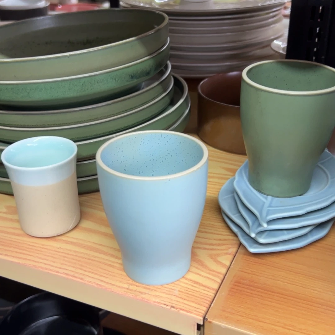 新骨瓷138瑕疵慎拍 烟灰浅蓝 手握杯