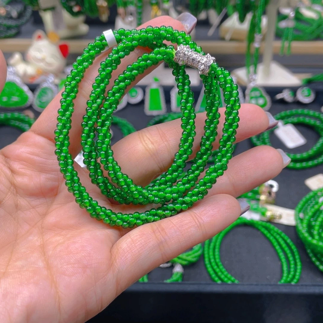 颈饰未镶嵌翡翠麻花链