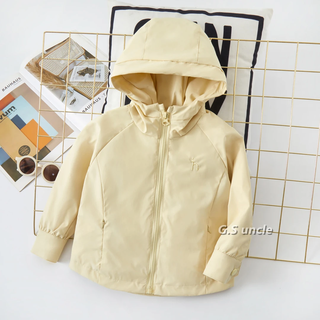 1【落日晚霞】H25020女童春款洋气风衣明亮可爱韩版洋气外套休闲