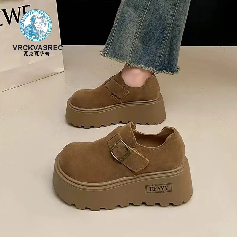 VRCKVASREC瓦克瓦萨奇7CM厚底百搭休闲勃肯鞋女2025年秋季新款