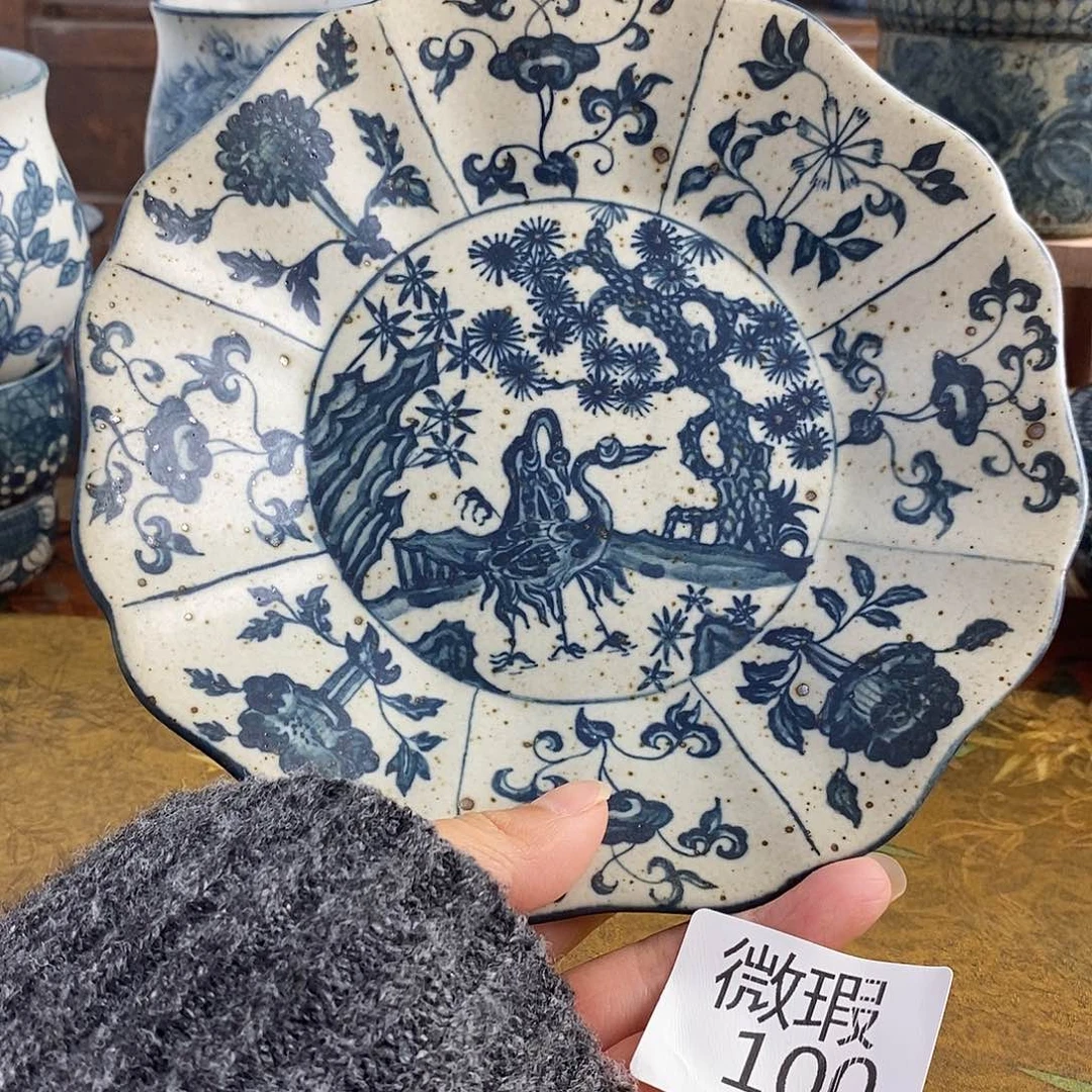 太***泪陶手工手绘青花高温陶瓷