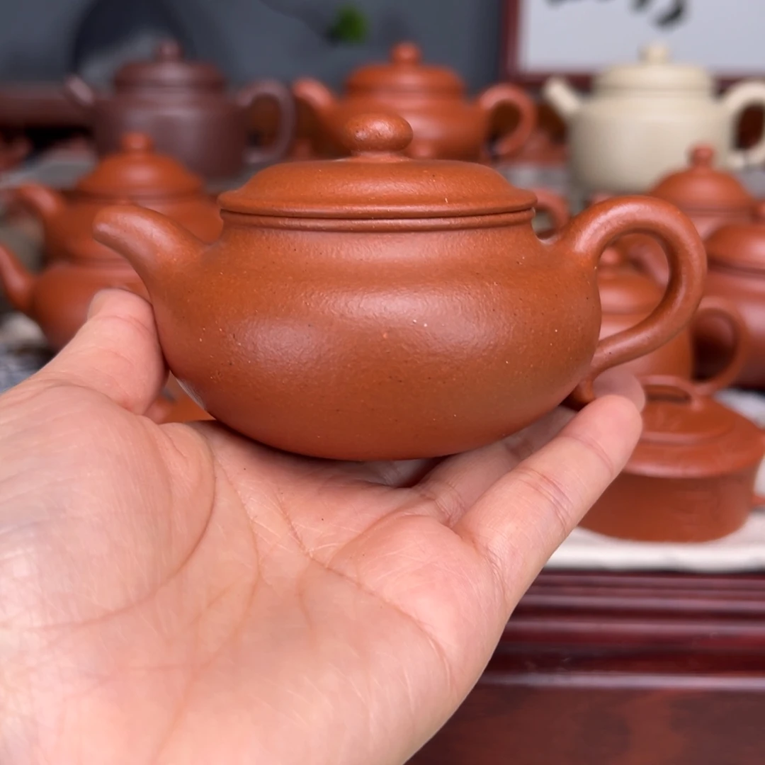 紫砂茶壶宝山红泥140