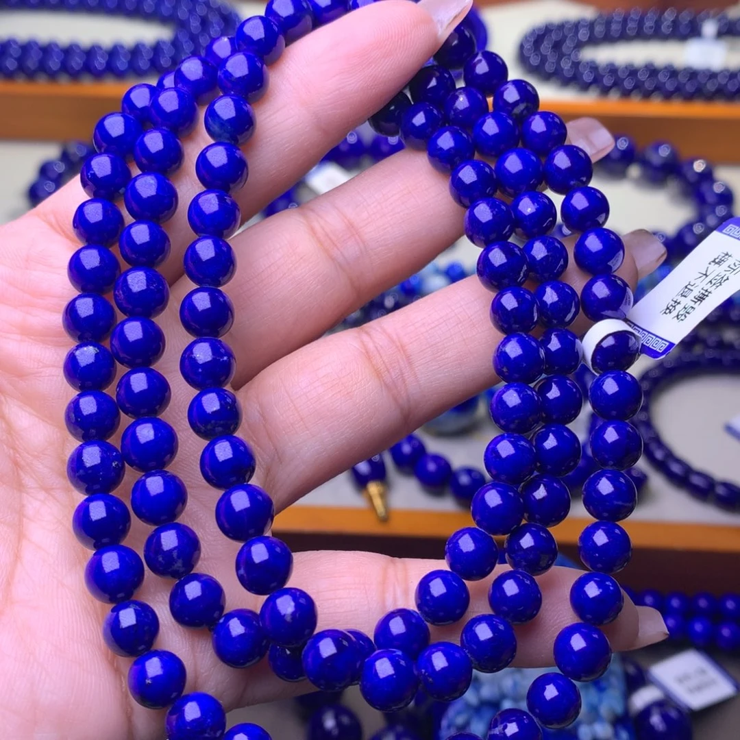 青金石未镶嵌手串7m