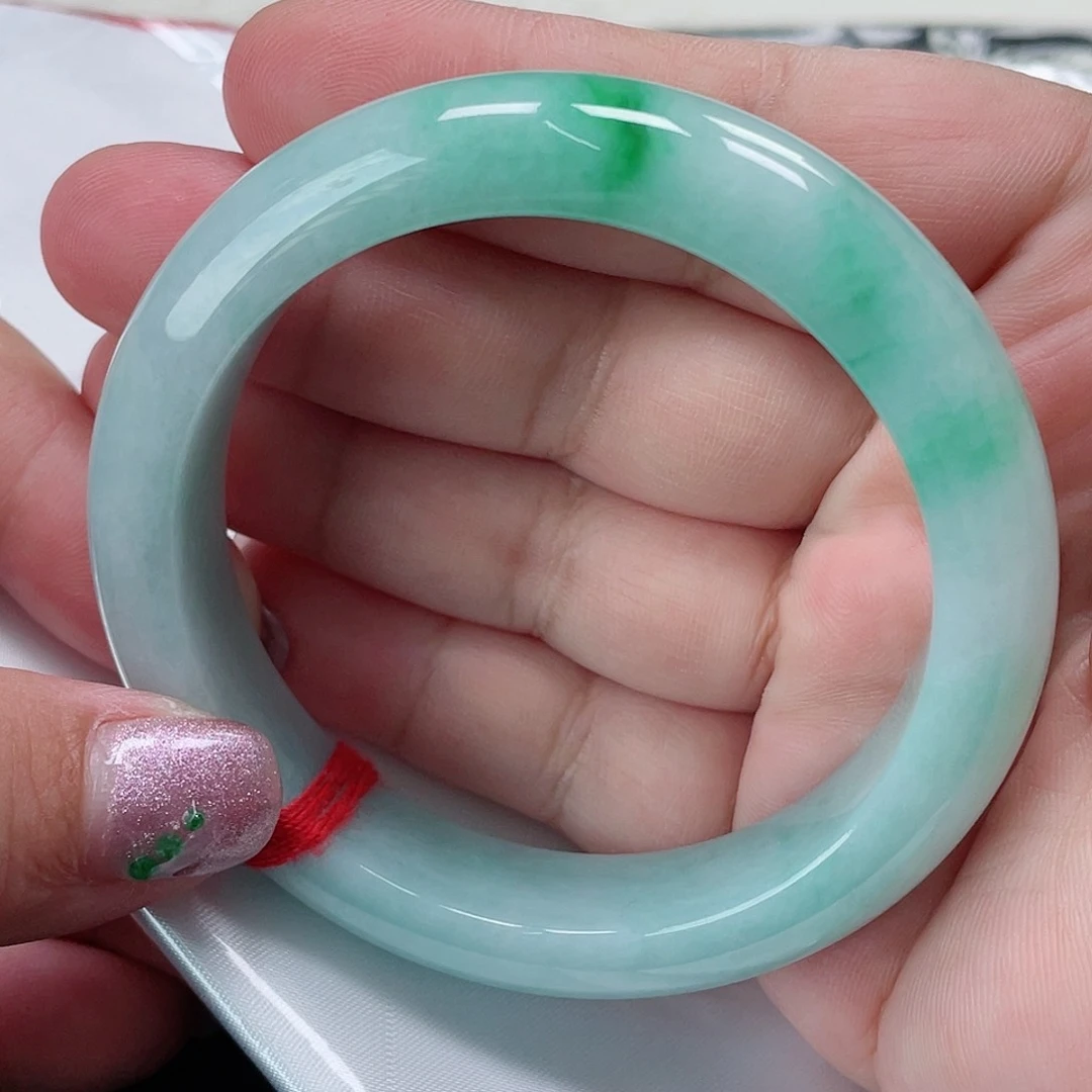 翡翠手镯未镶嵌缅甸翡翠手镯56圈