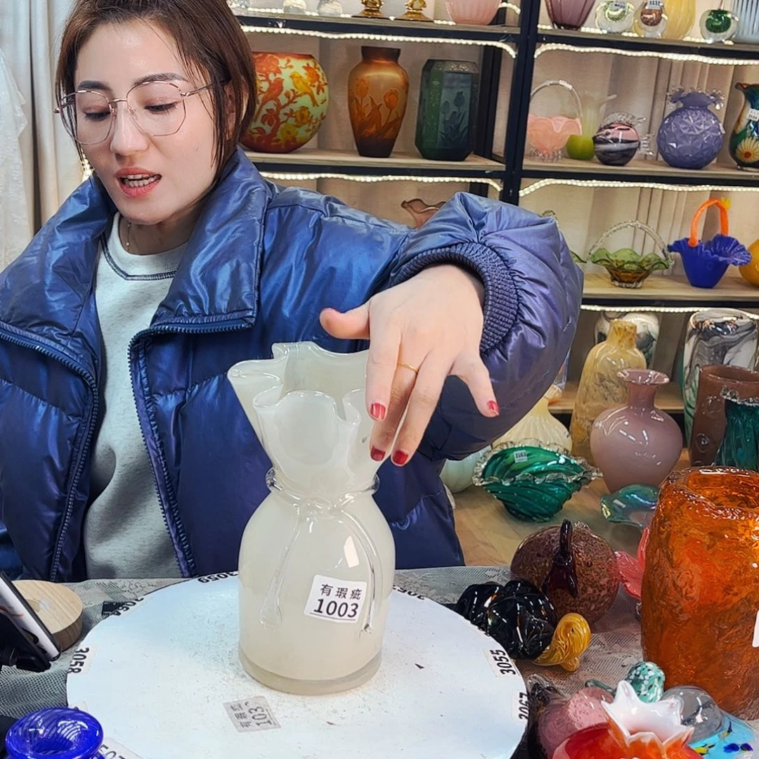 1003瓶口裂瑕 福利家悦琉璃工艺品