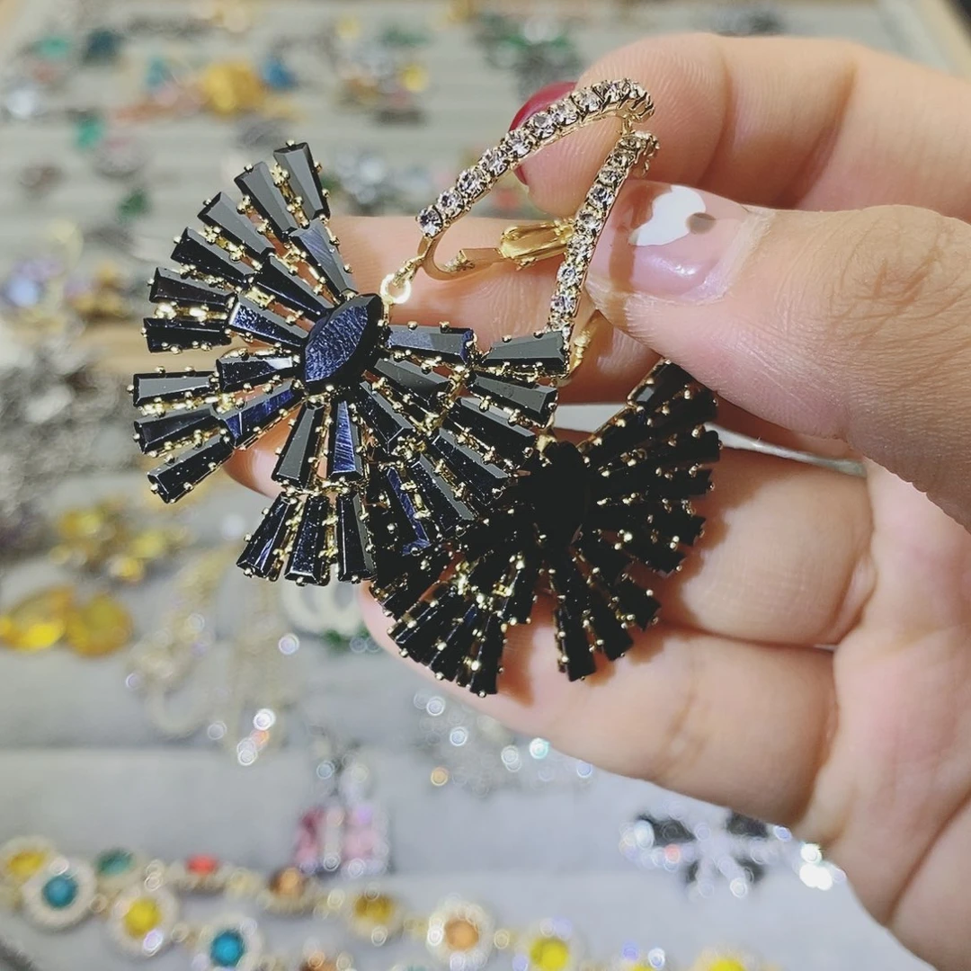 【闪购商品】托帕石耳饰银S925镶嵌