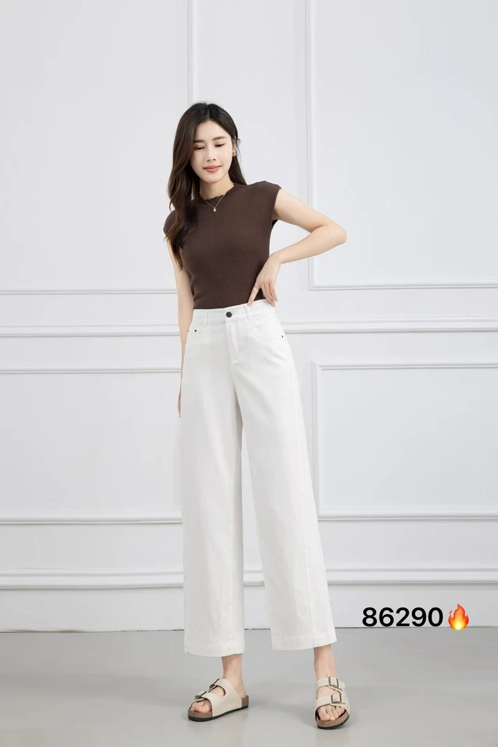 86290款2025年夏款新品薄款九分解压裤高腰时尚百搭显瘦