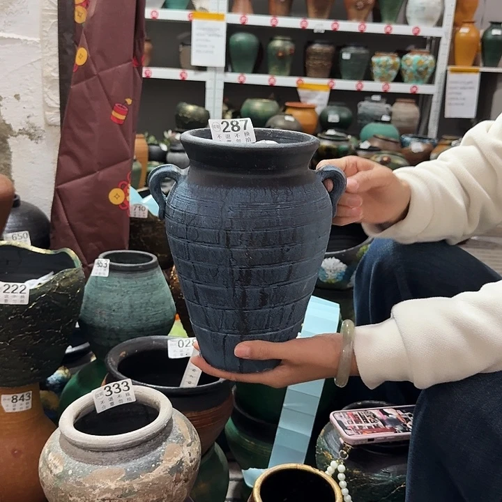 蓝色双耳287高度24口径14