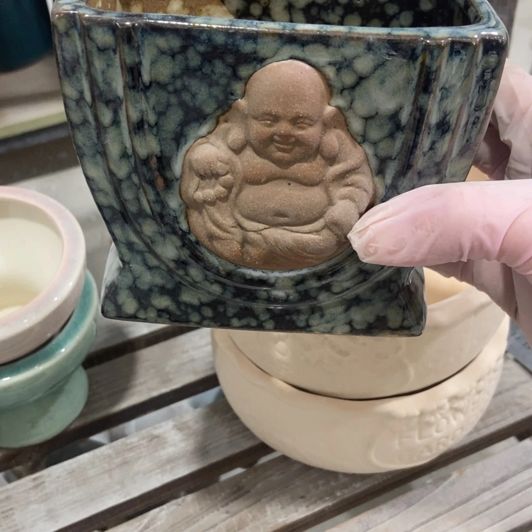 红陶高温陶瓷花盆