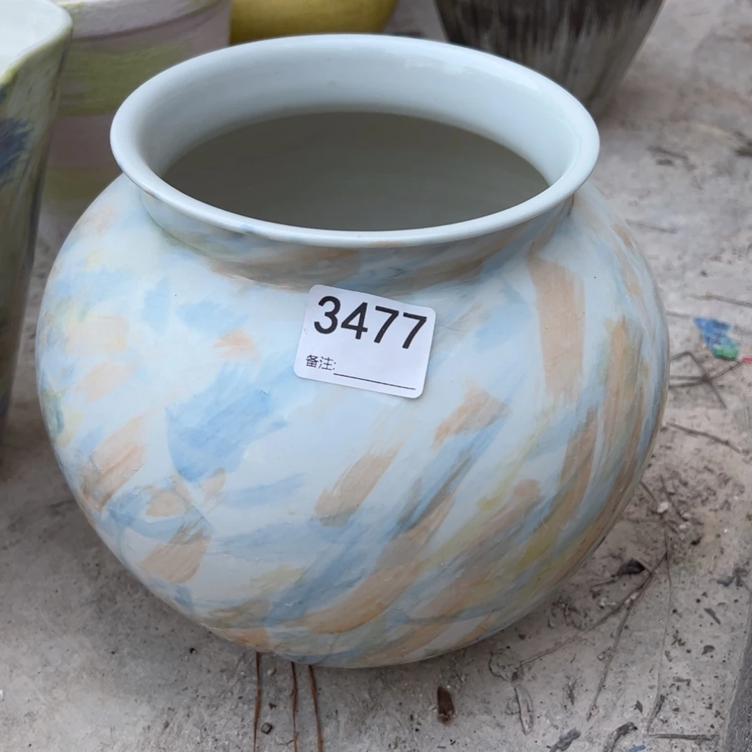 瓷片3477高23.5口14.5微瑕疵无孔的