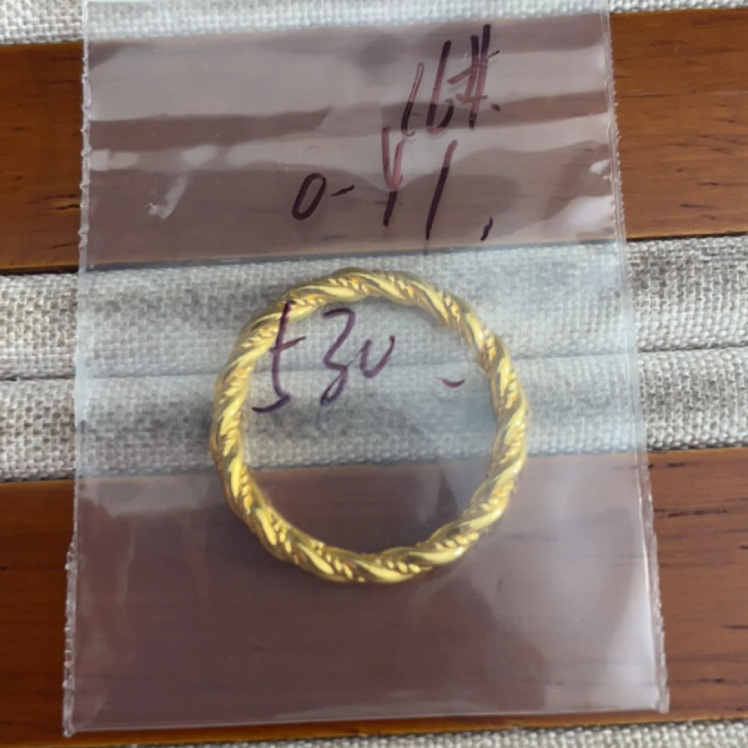 克重0.41 16号 麻花戒指 足金999