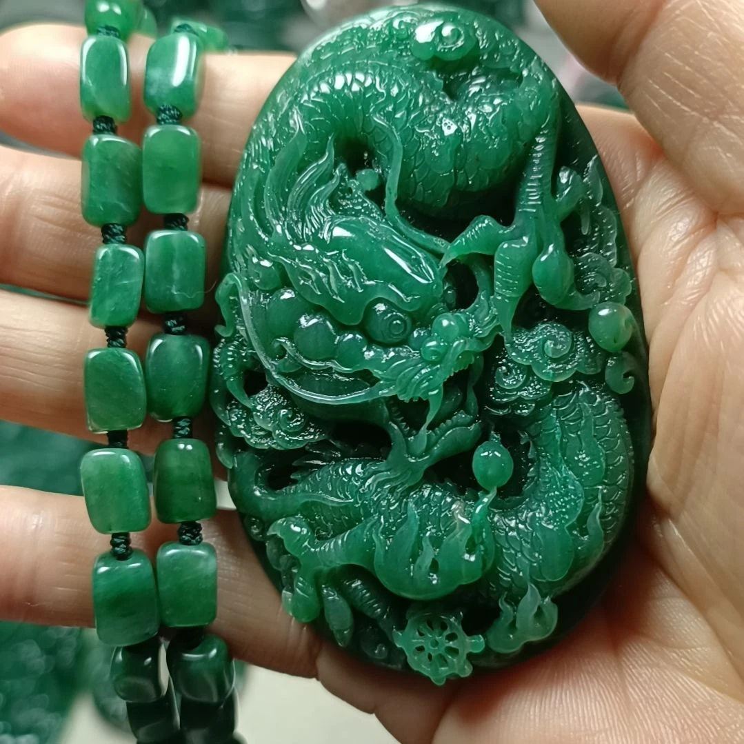 独山玉龙挂件未镶嵌