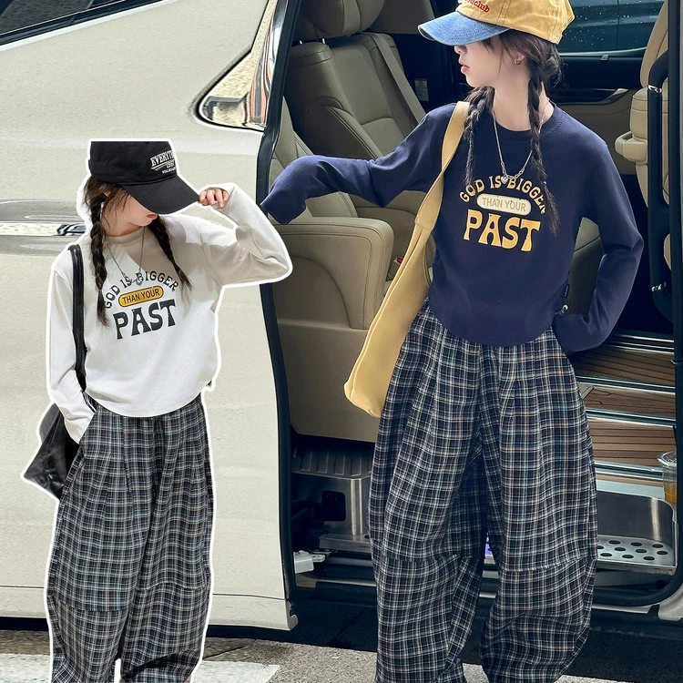 女童运动套装2025新款春秋装中大童宽松洋气休闲两件套儿童衣服潮