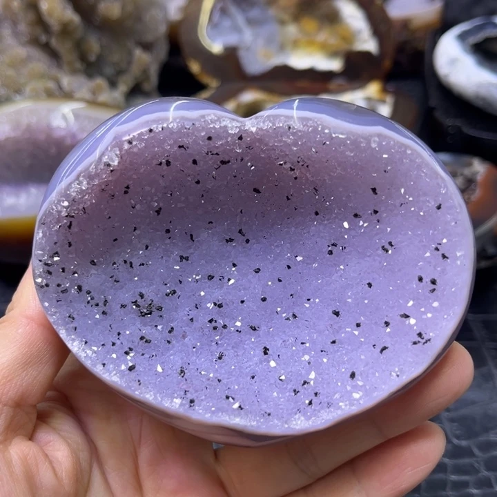 水晶发饰未镶嵌仙女紫爱心