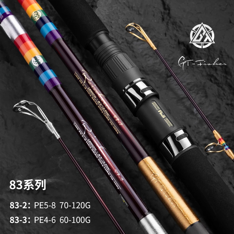 ECOODA/伊酷达GT-Fisher彩虹83波爬竿黄鲣金枪船抛竿深海船钓竿