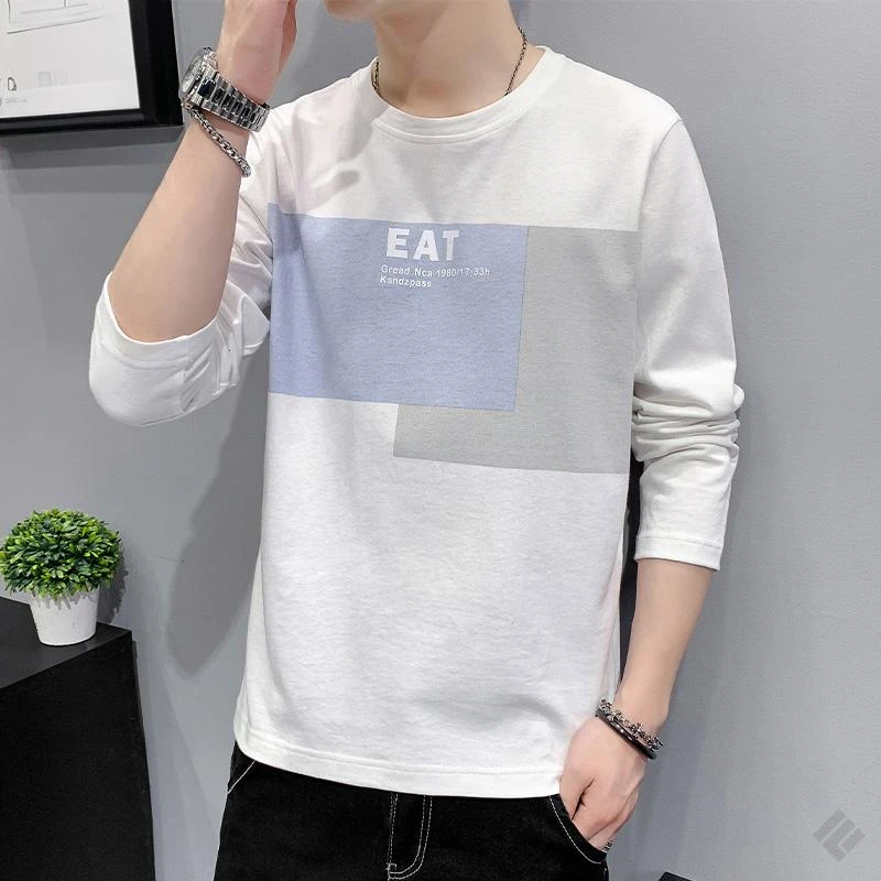 凡客易达长袖T恤2025新款休闲宽松简约时尚百搭圆领纯棉内搭上衣