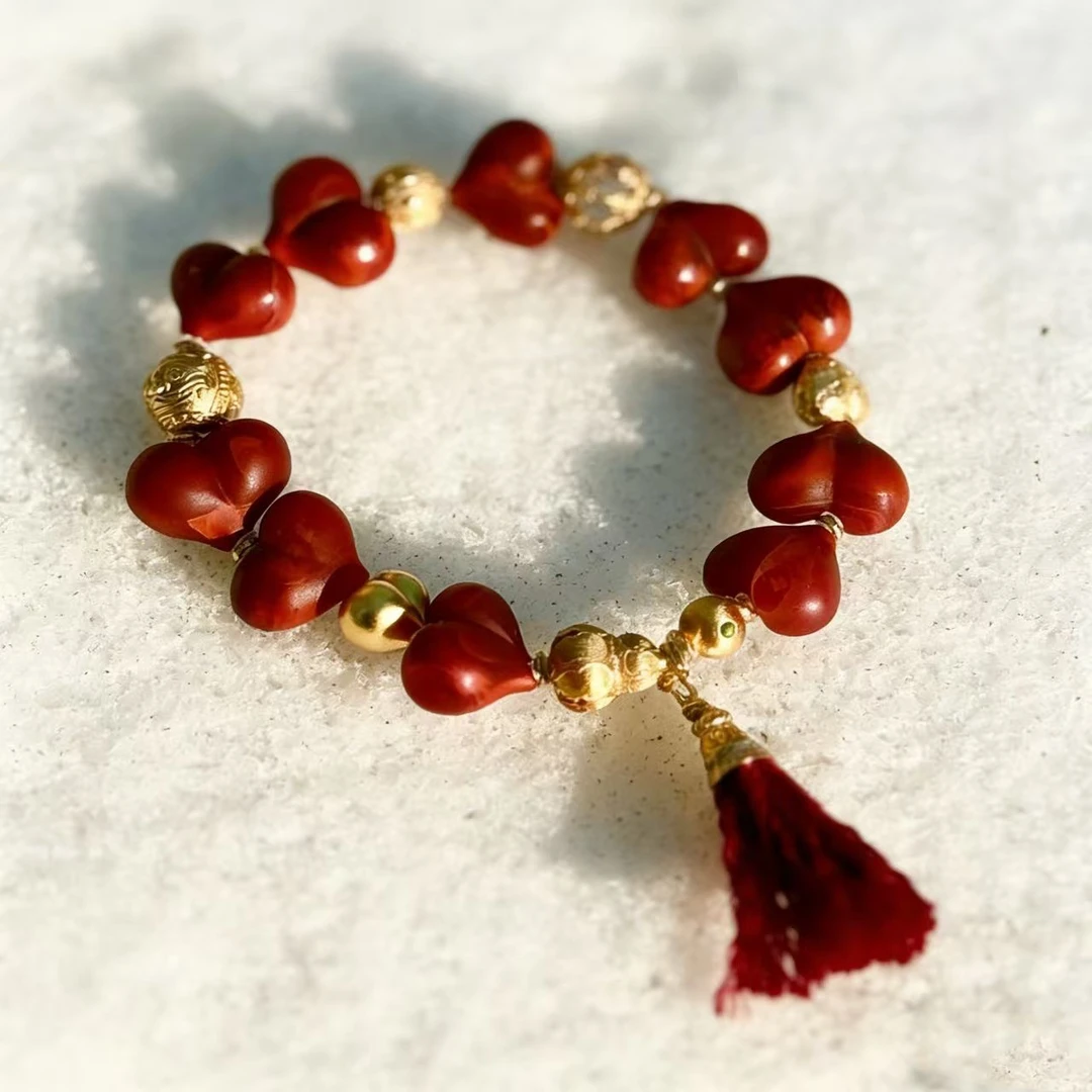 【晟伊】天火起势南红配比手串+名+日期（多样性发一）